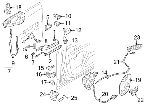 2024 Audi Q8 e-tron Lock & Hardware Diagram 2