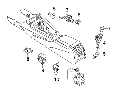 2022 Audi RS5 Console