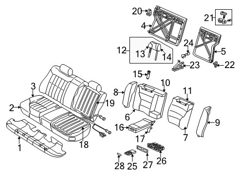 2005 Audi Allroad Quattro Rear Seat Components