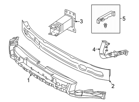 2022 Audi A5 Quattro Bumper & Components - Front Diagram 3