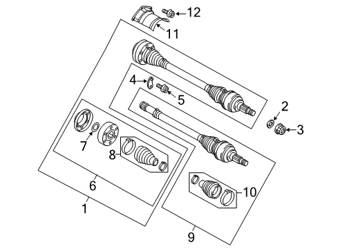 2010 Audi R8 Inner CV Joint Diagram for 420-598-103-A