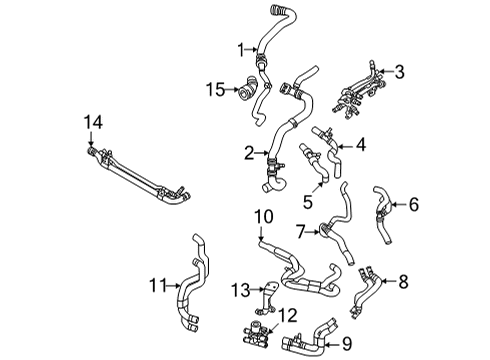 2021 Audi A7 Sportback Hoses & Lines, Cooling Diagram 4