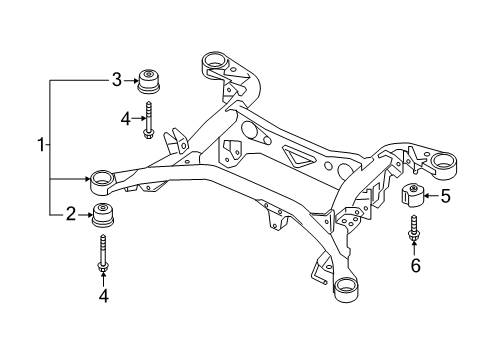 2017 Audi Q7 Suspension Mounting - Rear