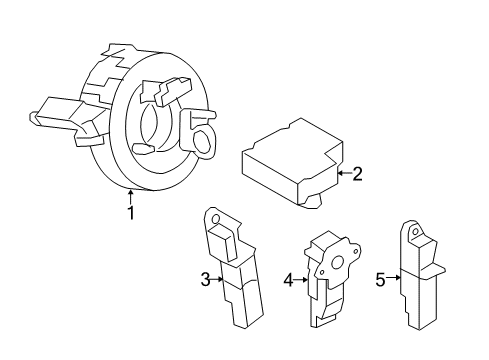 2010 Audi Q5 Air Bag Components