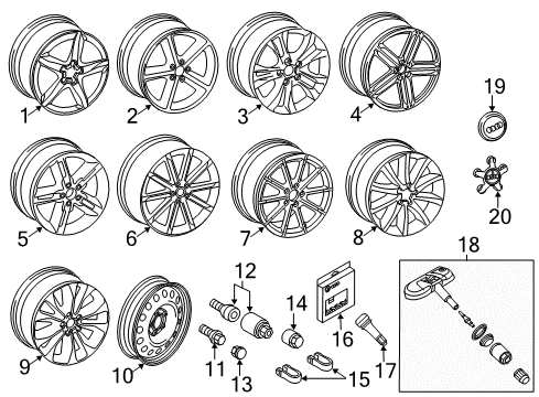 2014 Audi A4 Wheels, Covers & Trim