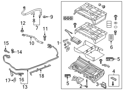 2017 Audi A3 Sportback e-tron Battery Assembly Diagram for 5Q0-915-590-R