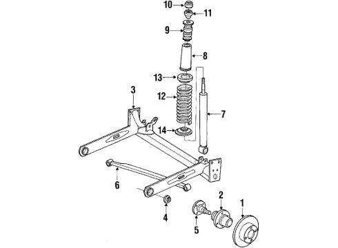 1990 Audi 80 Rear Brakes