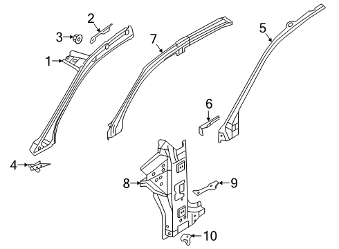 2023 Audi RS Q8 Hinge Pillar