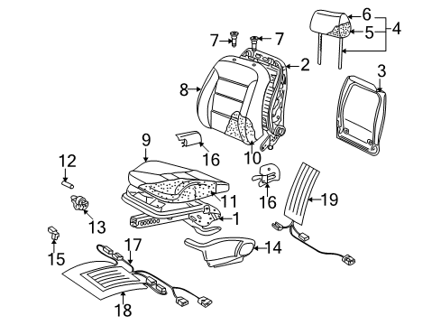 1998 Audi A6 Quattro Front Seat Components