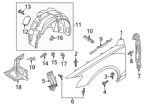 2014 Audi A6 Fender & Components