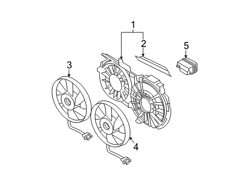 2006 Audi A4 Cooling System, Radiator, Water Pump, Cooling Fan Diagram 1