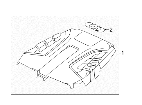 2018 Audi Q7 Engine Appearance Cover Diagram 2