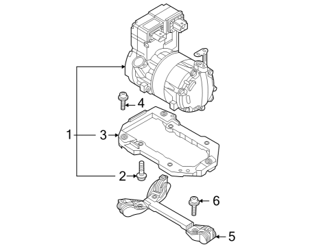 2022 Audi Q4 e-tron Sportback A/C Compressor Diagram 2