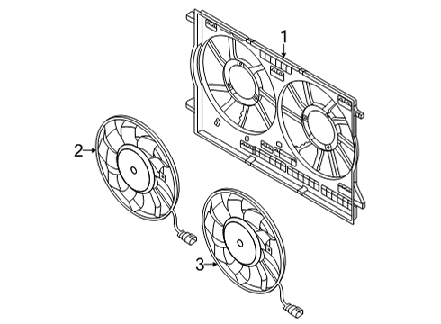 2023 Audi SQ7 Cooling System, Radiator, Water Pump, Cooling Fan Diagram 1