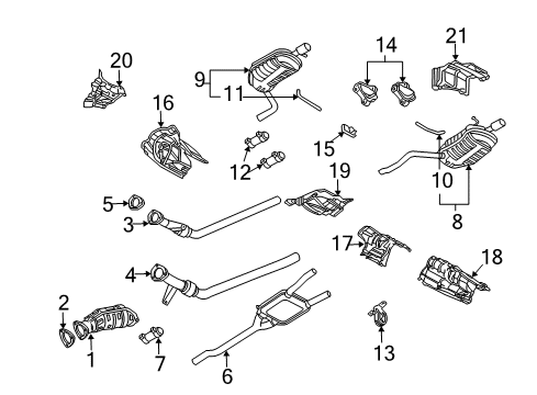 2008 Audi A4 Exhaust Components Diagram 3