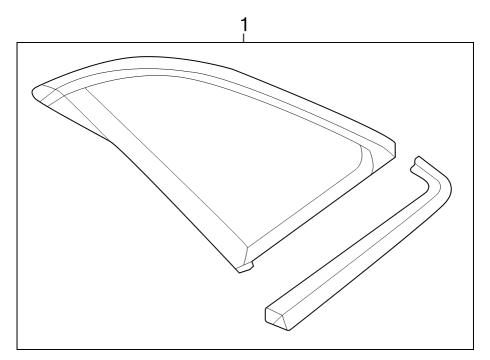 2024 Audi Q4 e-tron Glass & Hardware - Quarter Panel