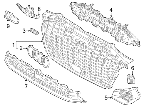 2023 Audi RS3 Grille & Components