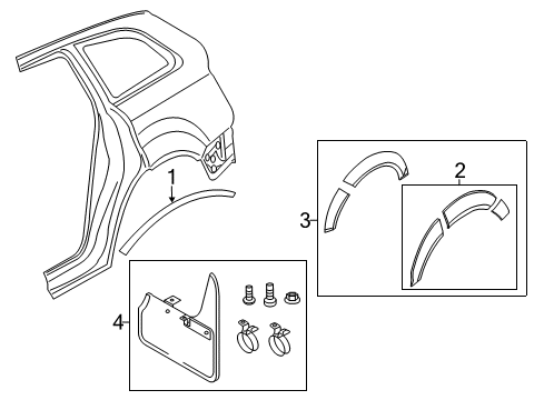 2013 Audi Q7 Exterior Trim - Quarter Panel