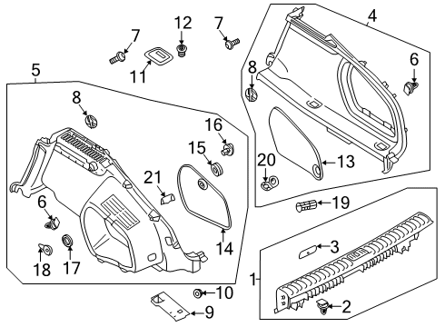 2022 Audi A7 Sportback Interior Trim - Rear Body Diagram 2