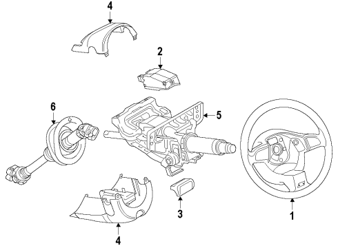 2015 Audi SQ5 Steering Wheel Diagram for 8R0-419-091-AG-IWR