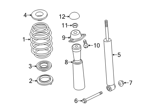 2016 Audi A3 Sportback e-tron Shocks & Components - Rear