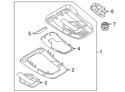 2022 Audi e-tron Quattro Overhead Console