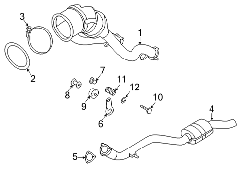 2023 Audi RS6 Avant Exhaust Components Diagram 1