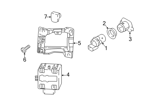 2018 Audi A5 Quattro Electrical Components - Rear Bumper Diagram 3