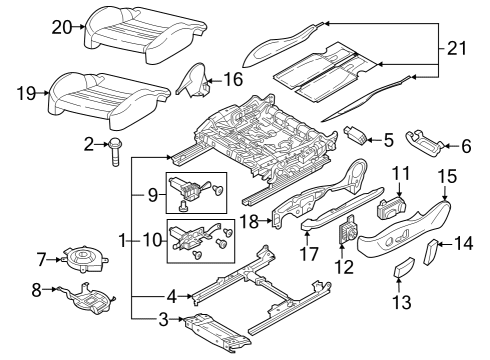 2024 Audi Q8 e-tron Seat Switch Diagram for 4KG-959-748-A