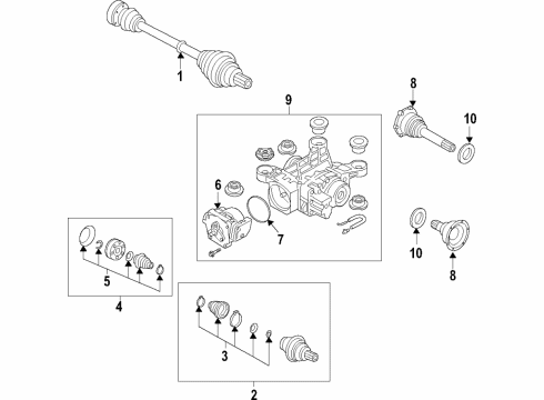 2022 Audi Q3 Rear Axle, Axle Shafts & Joints, Differential, Drive Axles, Propeller Shaft