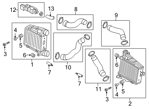 2019 Audi A8 Quattro Intercooler Diagram 1