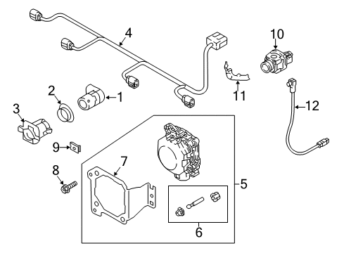 2018 Audi A5 Quattro Electrical Components - Front Bumper Diagram 1