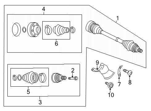 2019 Audi SQ5 Drive Axles - Rear