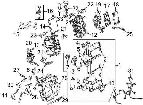 2008 Audi S5 A/C Evaporator & Heater Components