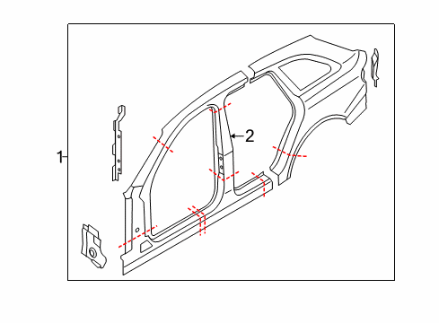 2014 Audi A4 Aperture Panel, Uniside