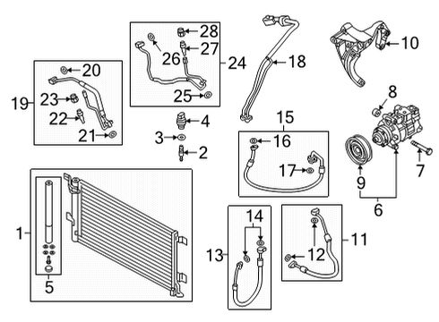 2021 Audi S4 A/C Condenser, Compressor & Lines