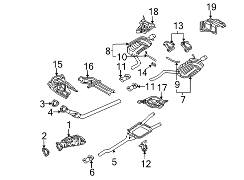 2003 Audi A4 Exhaust Components Diagram 3