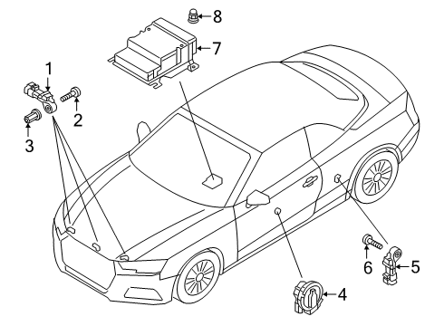 2018 Audi A5 Quattro Air Bag Components Diagram 4