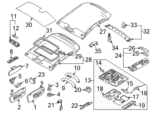 2006 Audi A4 Quattro Interior Trim - Roof