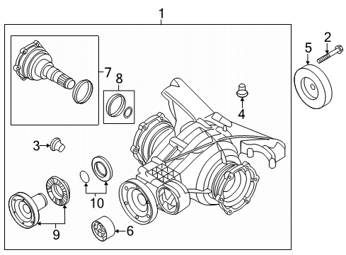 2018 Audi A5 Sportback Axle & Differential - Rear Diagram 1