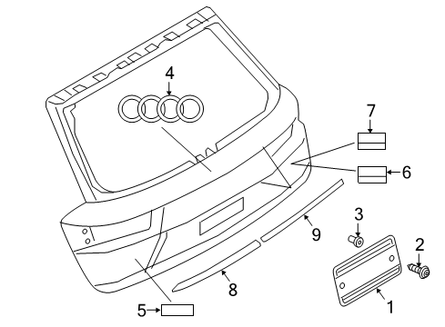 2023 Audi Q7 Exterior Trim - Lift Gate