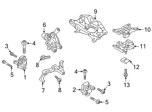 2021 Audi Q8 Engine & Trans Mounting