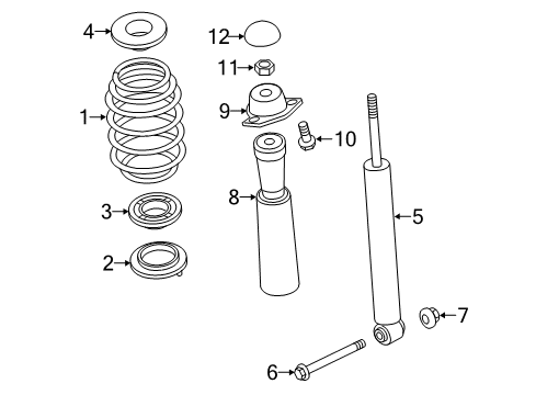 2016 Audi A3 Shocks & Components - Rear Diagram 2