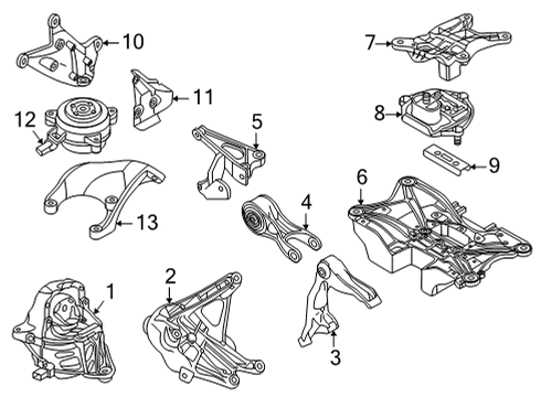 2023 Audi RS Q8 Engine & Trans Mounting