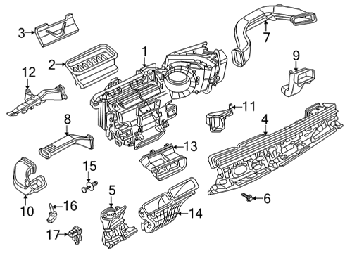 2023 Audi Q7 Ducts Diagram 1