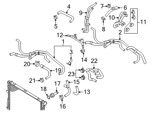 2009 Audi Q7 Hoses, Lines & Pipes Diagram 2