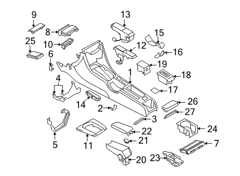 2004 Audi A4 Quattro Console Diagram 7