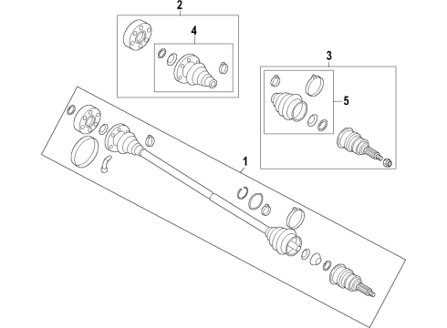 2018 Audi TT RS Quattro Front Axle Shafts & Joints, Drive Axles