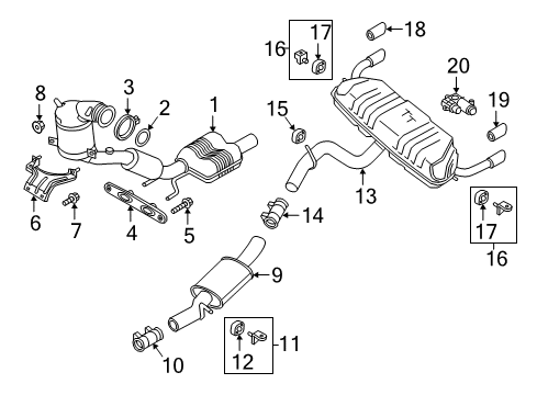 2017 Audi TT Quattro Exhaust Components