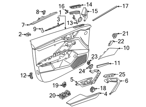 2024 Audi A3 Interior Trim - Front Door